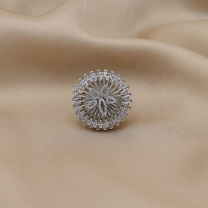 Astrielle Starburst American Diamond Adjustable Ring