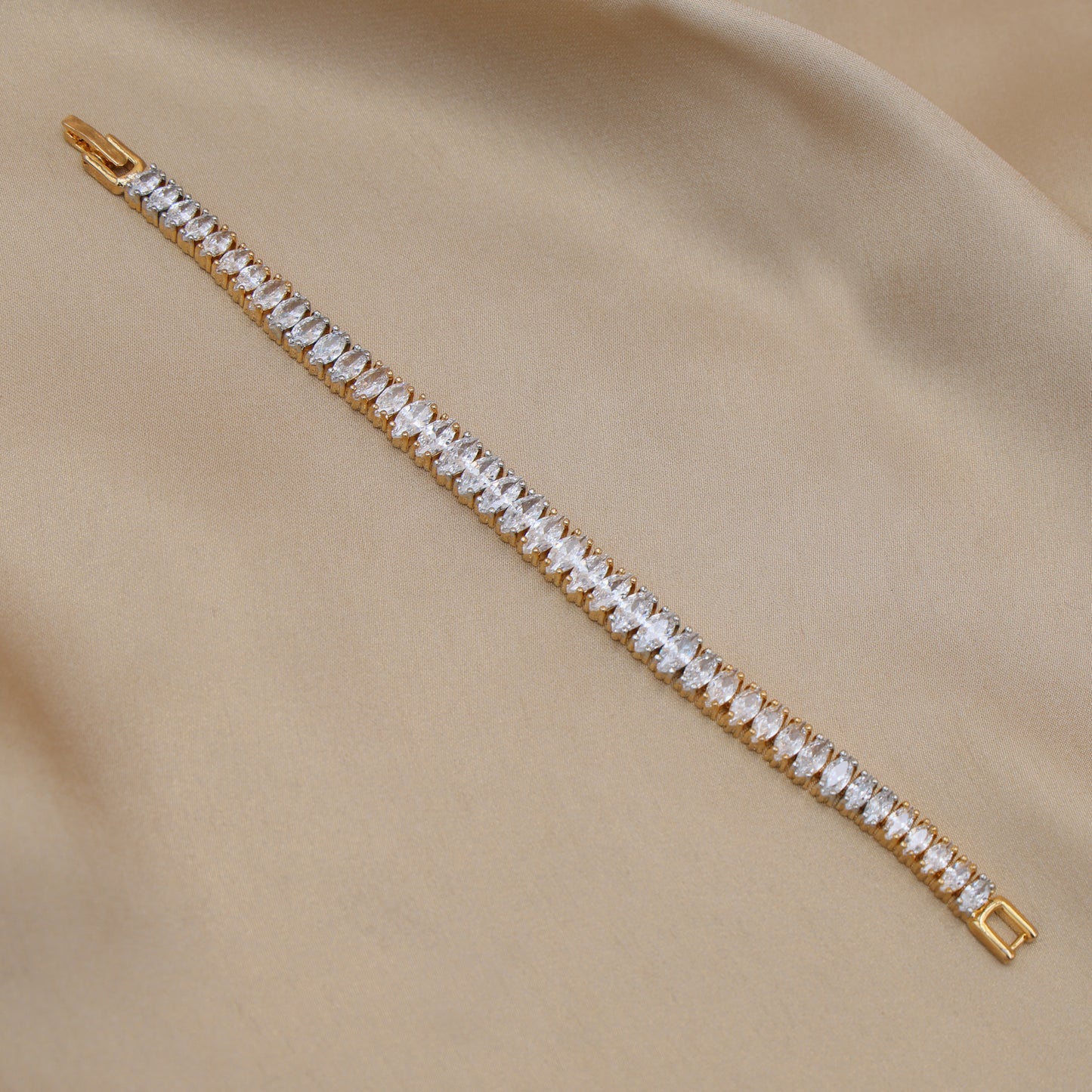 Elara Marquise American Diamond Bracelet