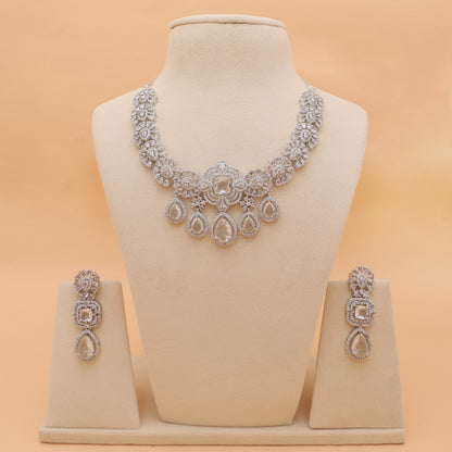 Ravelle American Diamond Necklace Set