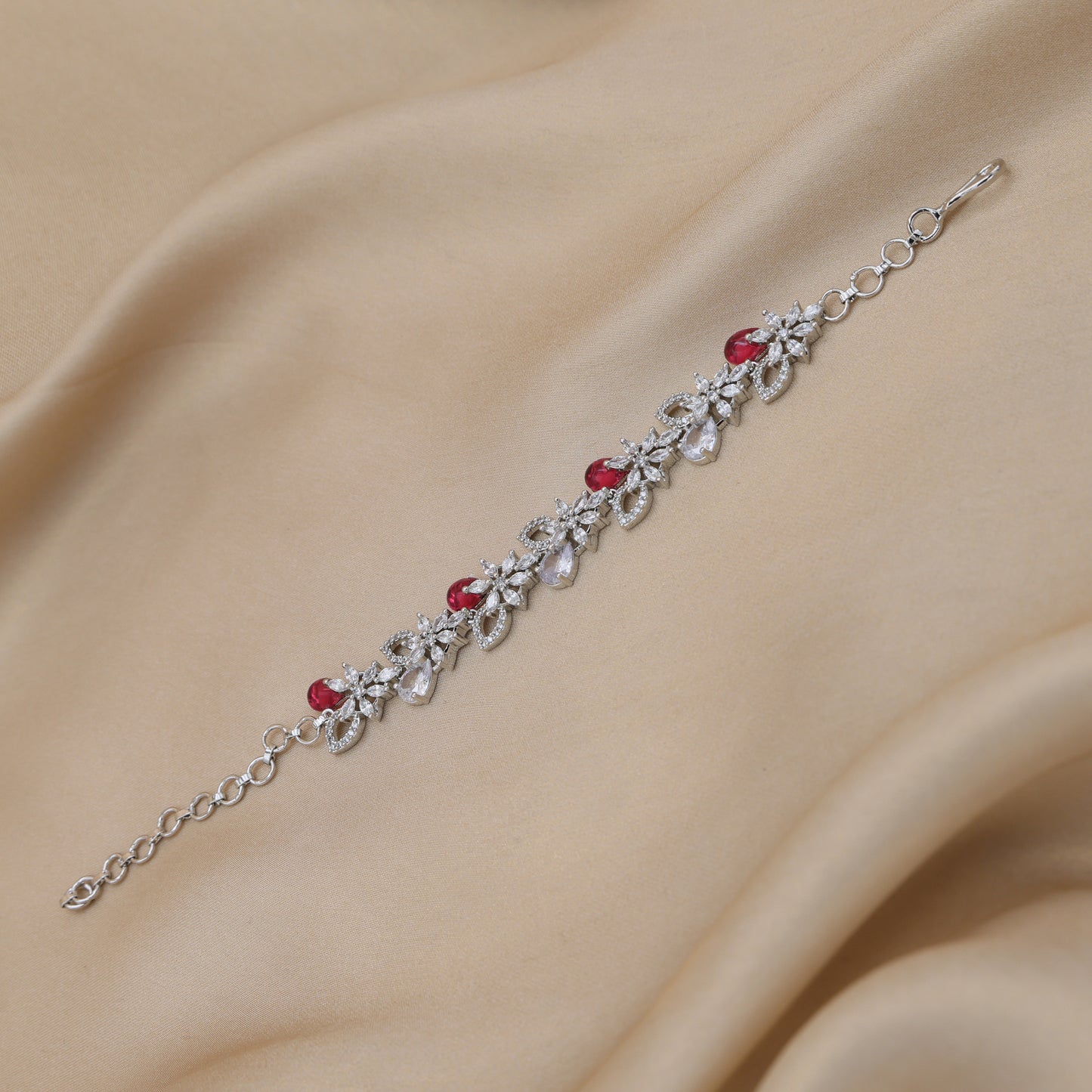 Roselle Bloom American Diamond Bracelet