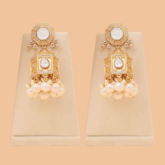 Royale Mother Of Pearl Jhumkas