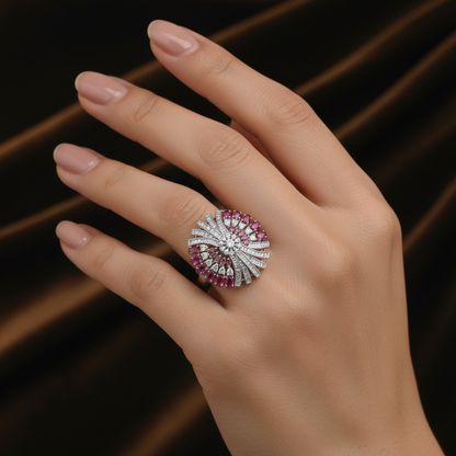 Roselle Statement Adjustable Ring