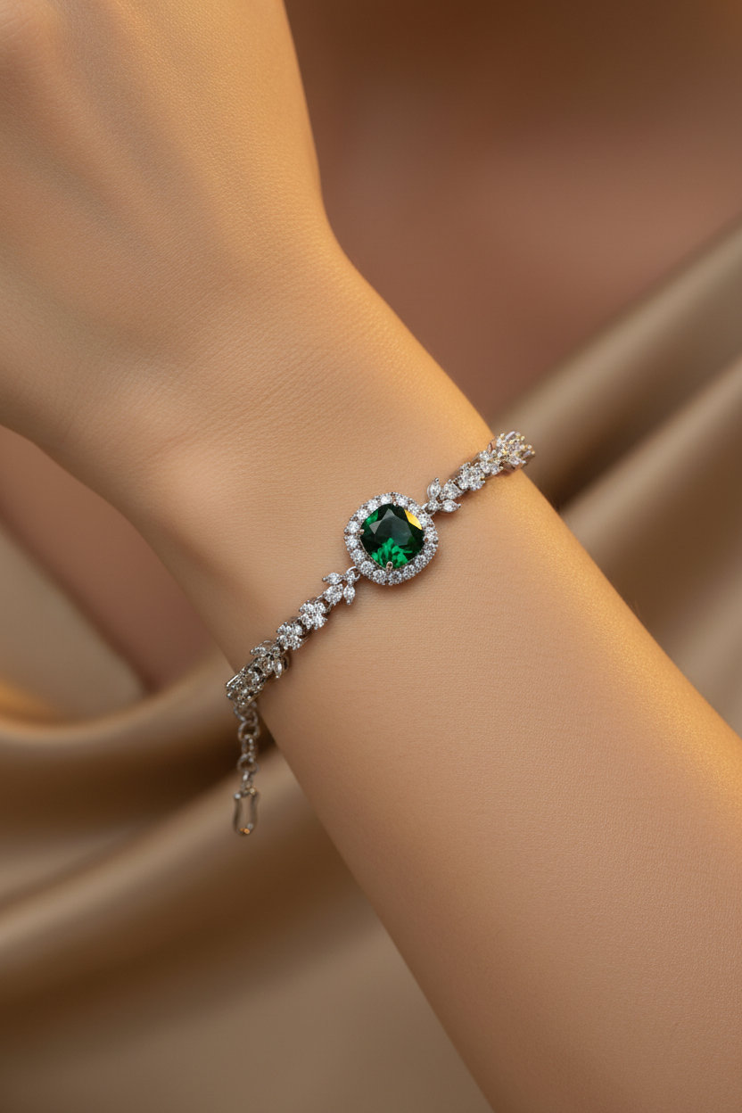 Emerelle Halo American Diamond Bracelet