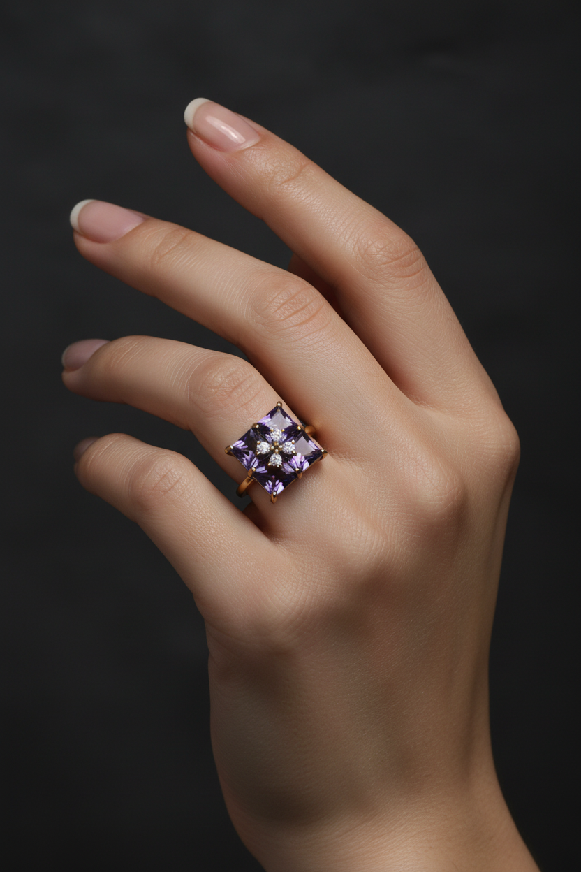 Violette Quad Adjustable Ring