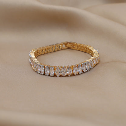 Elara Marquise American Diamond Bracelet