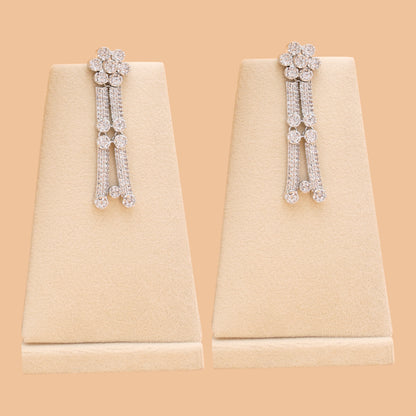 Étoile Line American Diamond Necklace & Earrings Set