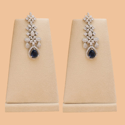 Sapphire Royale American Diamond Necklace & Earrings Set