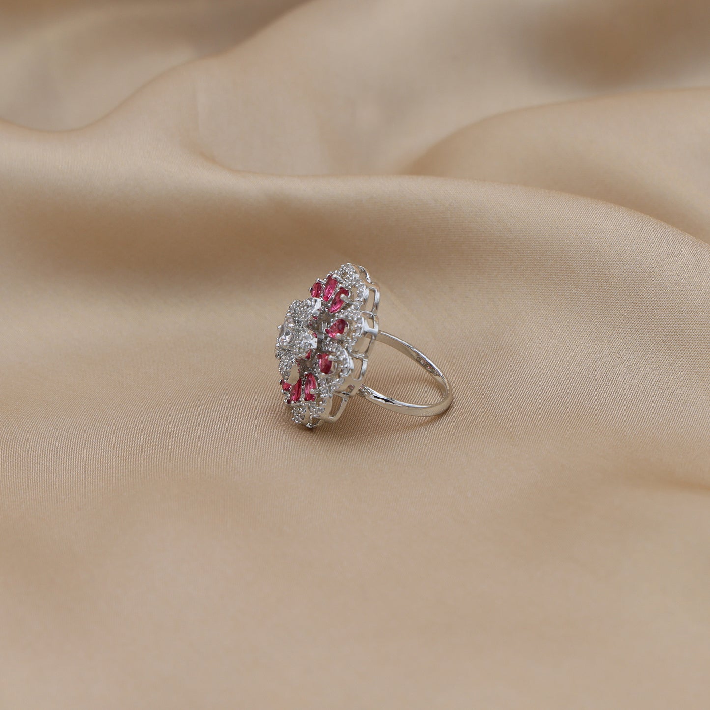 Roselle Bloom Adjustable Ring