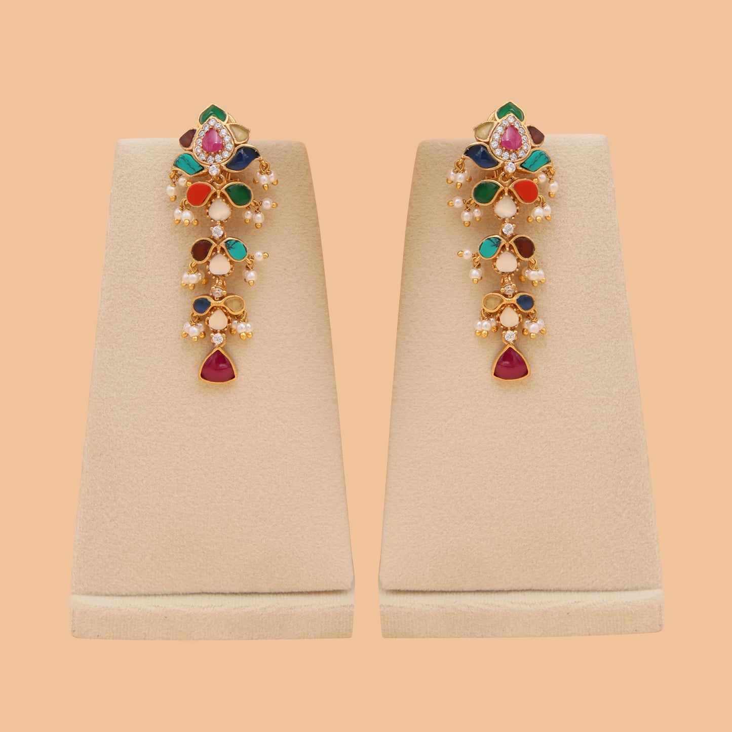 Afsana Navratan Earrings