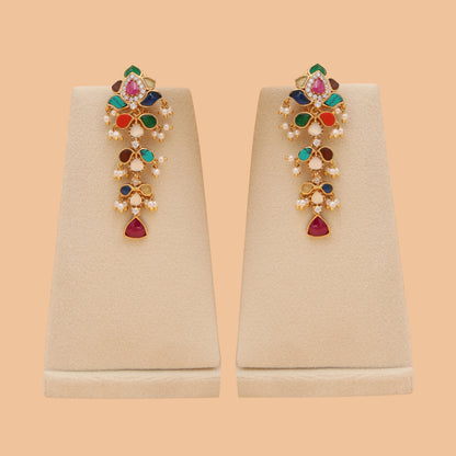 Afsana Navratan Earrings