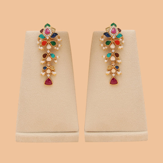 Afsana Navratan Earrings
