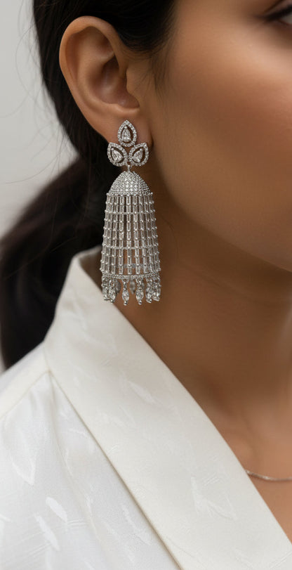 Zehra American Diamond Dholak Jhumkas