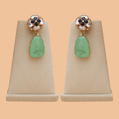 Elowen Mint Green Statement Earrings