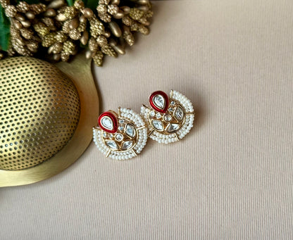 Zaria Pearl Polki Earrings