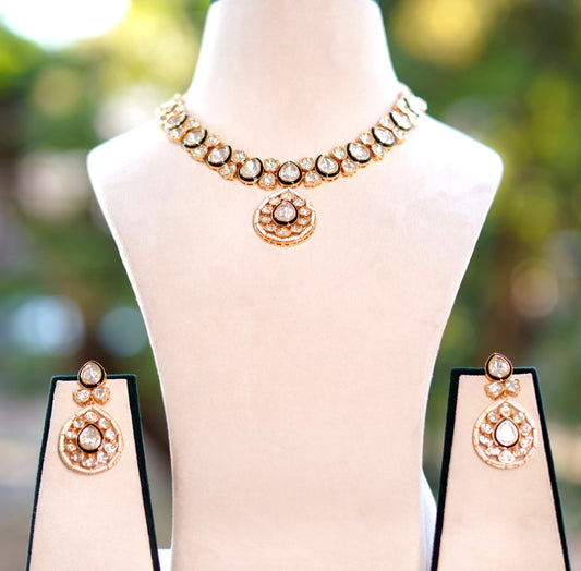 Golden Noorani Bahaar Kundan Jewellery Set