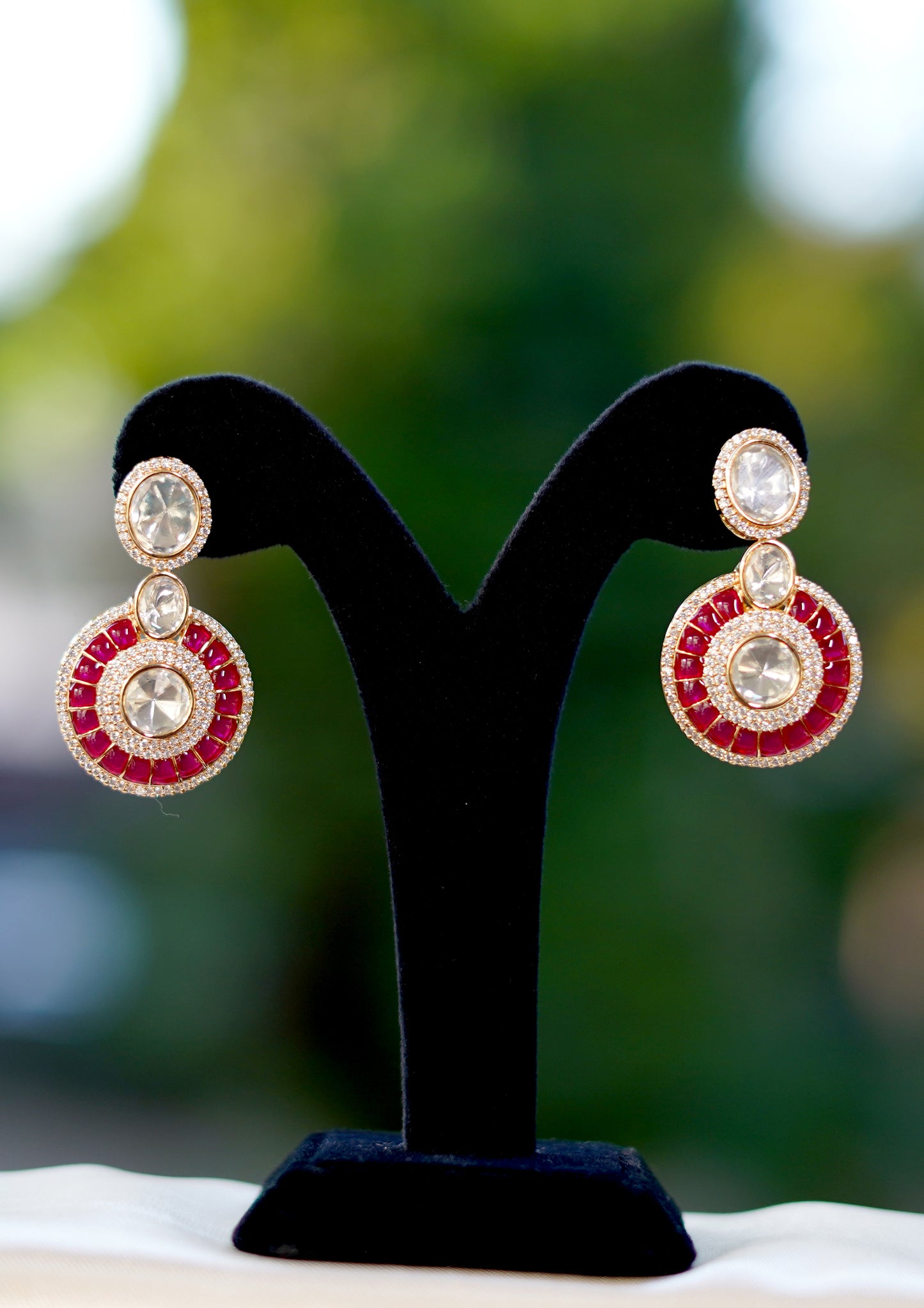 Red Zohra Kundan Necklace Set