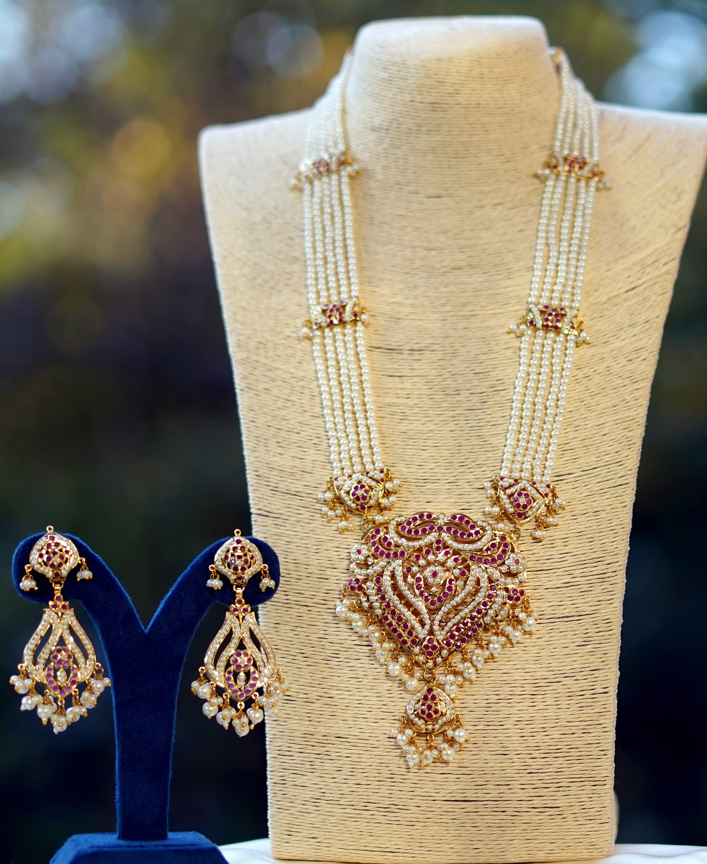 White Ruhani Haar Jewellery Set