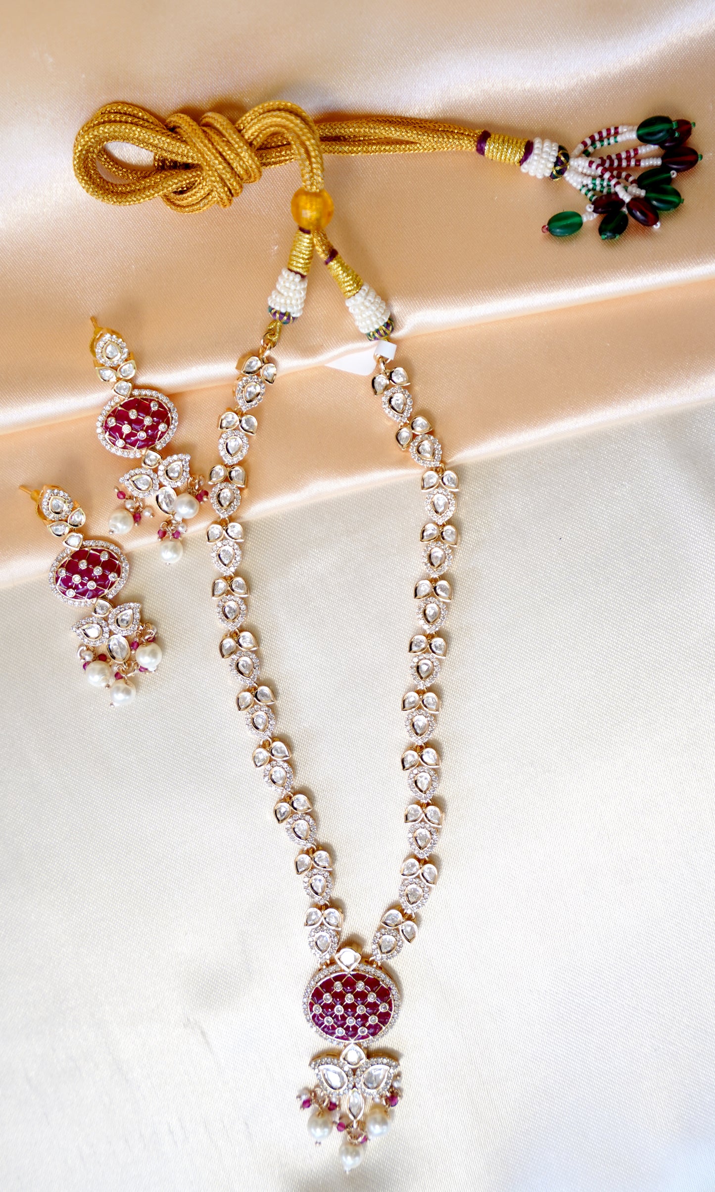 Ravya Ruby Drop Jewellery Set