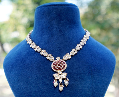 Ravya Ruby Drop Jewellery Set