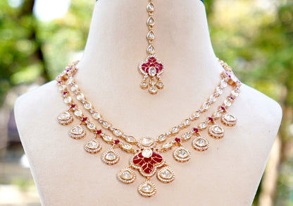 Ruby Zehra Crystal Jewellery Set