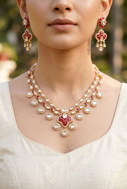 Ruby Zehra Crystal Jewellery Set