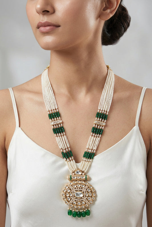 Emerald Aarunya Layered Kundan Jewellery Set