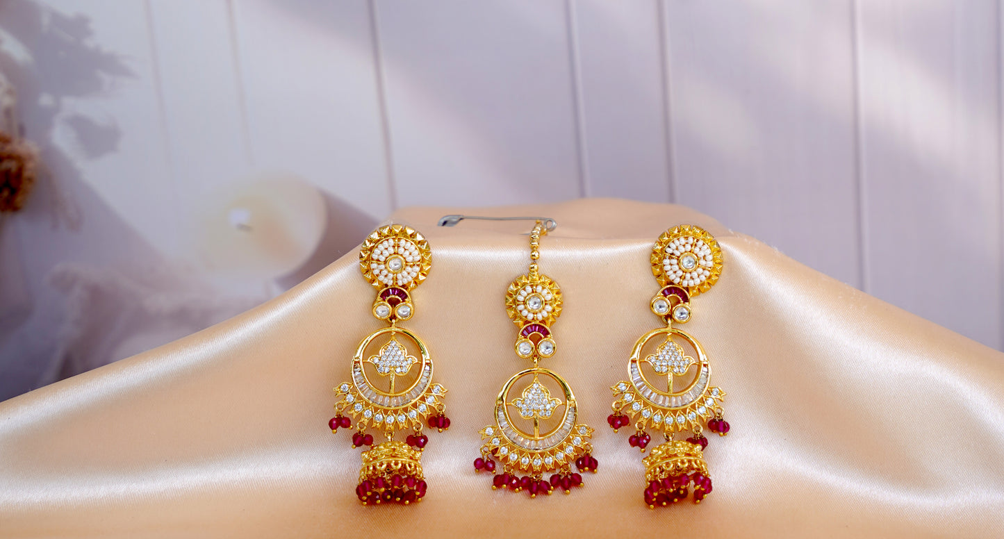 Jharokha Royale Kundan Jewellery Set