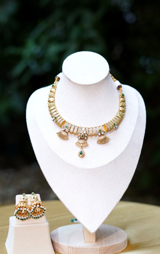Eshani Temple Bloom Jewellery Set