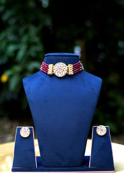 Ruby Zehra Choker Jewellery Set