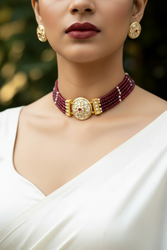 Ruby Zehra Choker Jewellery Set