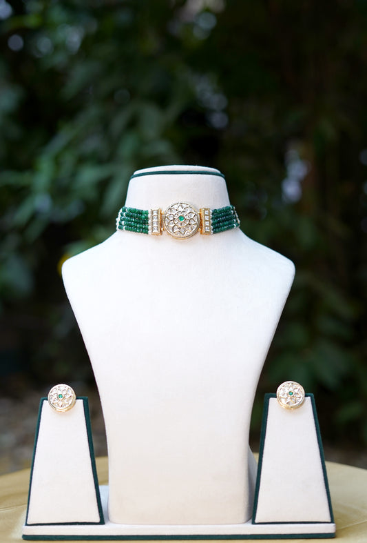Emerald Zehra Choker Jewellery Set