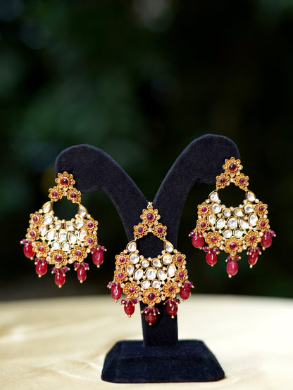 Ruby Red Ruhani Rubra Choker Jewellery Set