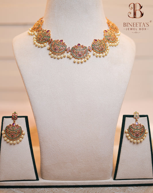 Meenakari Gulnar Necklace Set