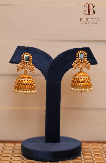 Emerald Heritage Jhumkas
