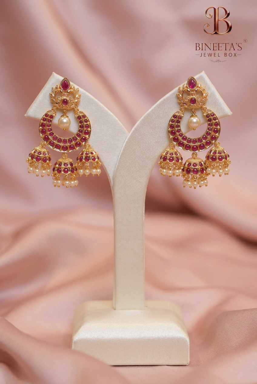 Raga Ruby Jhumkas