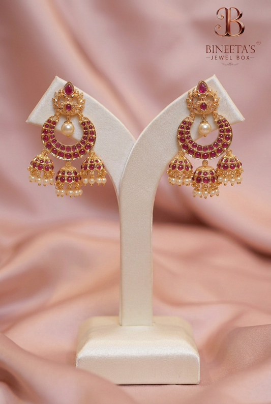 Raga Ruby Jhumkas