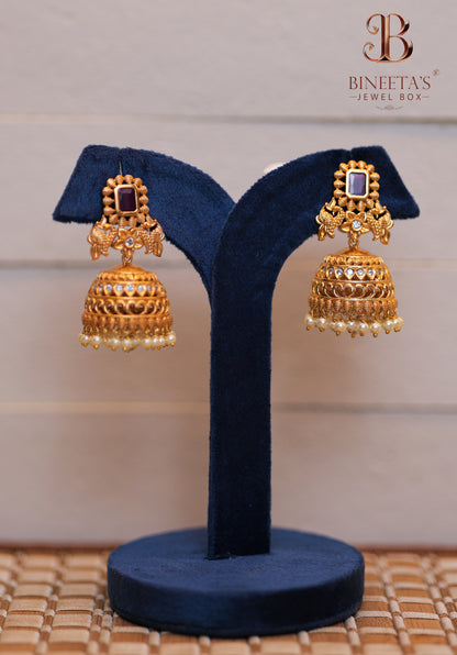 Ruby Heritage Jhumkas