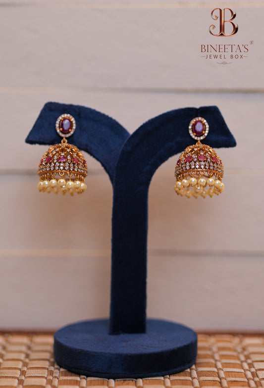 Ruby Riva Jhumkas