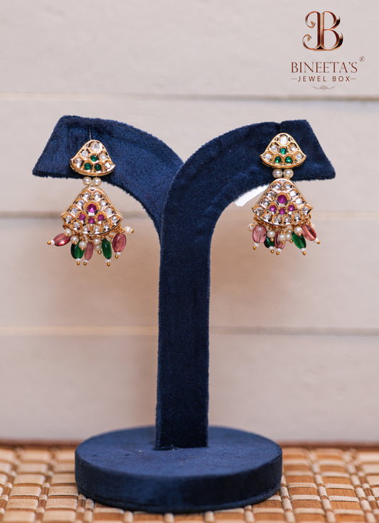 Pink Emerald Mayuri Earrings