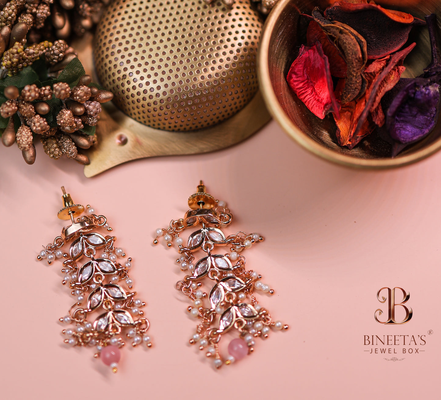 Pink Mint Gulbahar Grace Jewellery Set