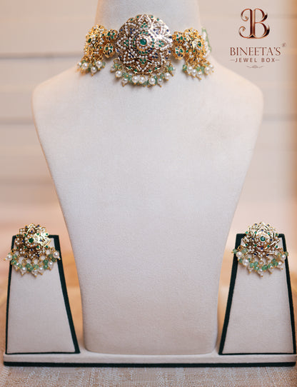 Arzani Emerald Green Choker Set