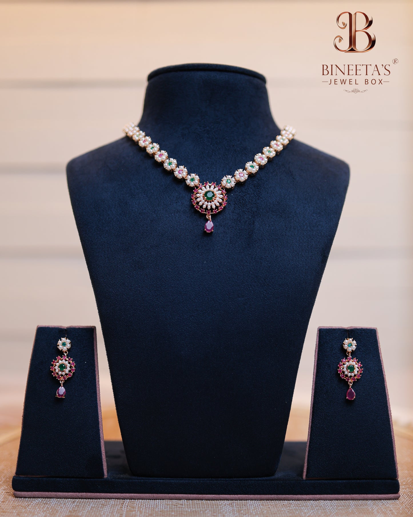 Ruby Radiance Necklace Set