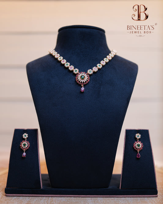 Ruby Radiance Necklace Set