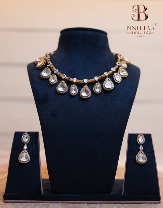 Aaryah Polki Kundan Necklace Set