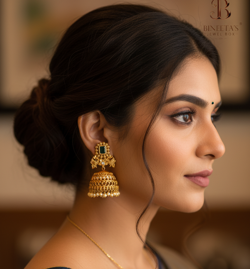 Emerald Heritage Jhumkas