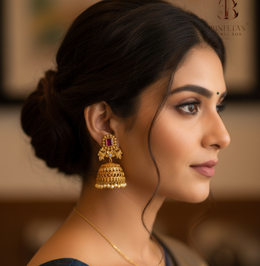 Ruby Heritage Jhumkas