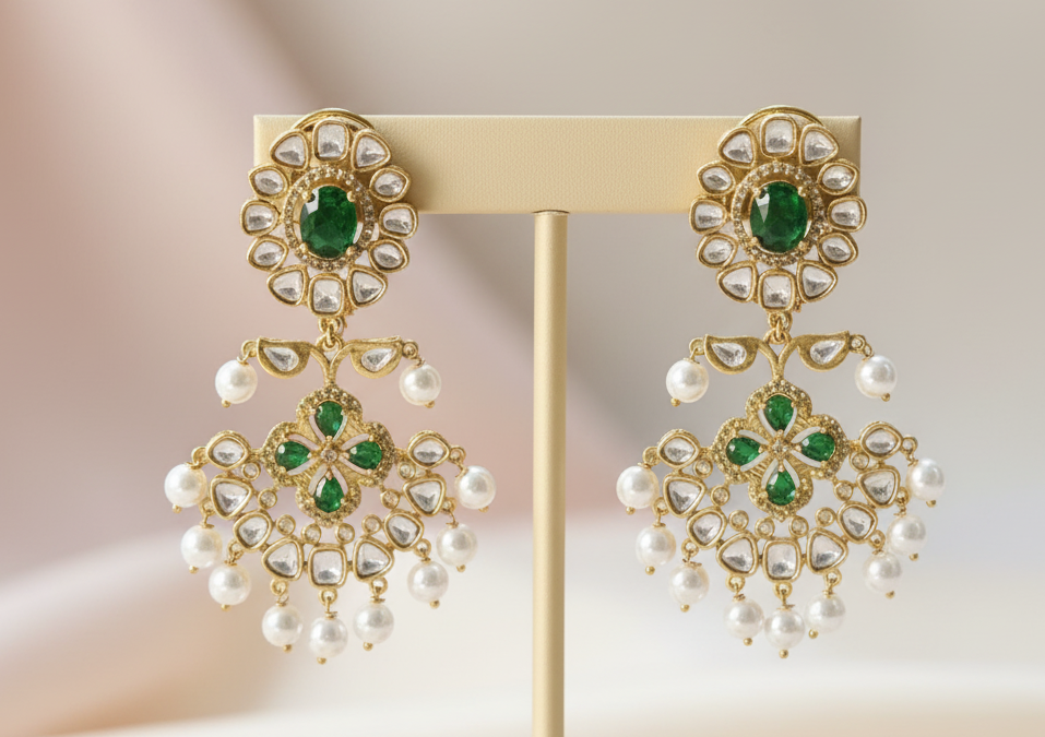 Ruhani Emerald Earrings