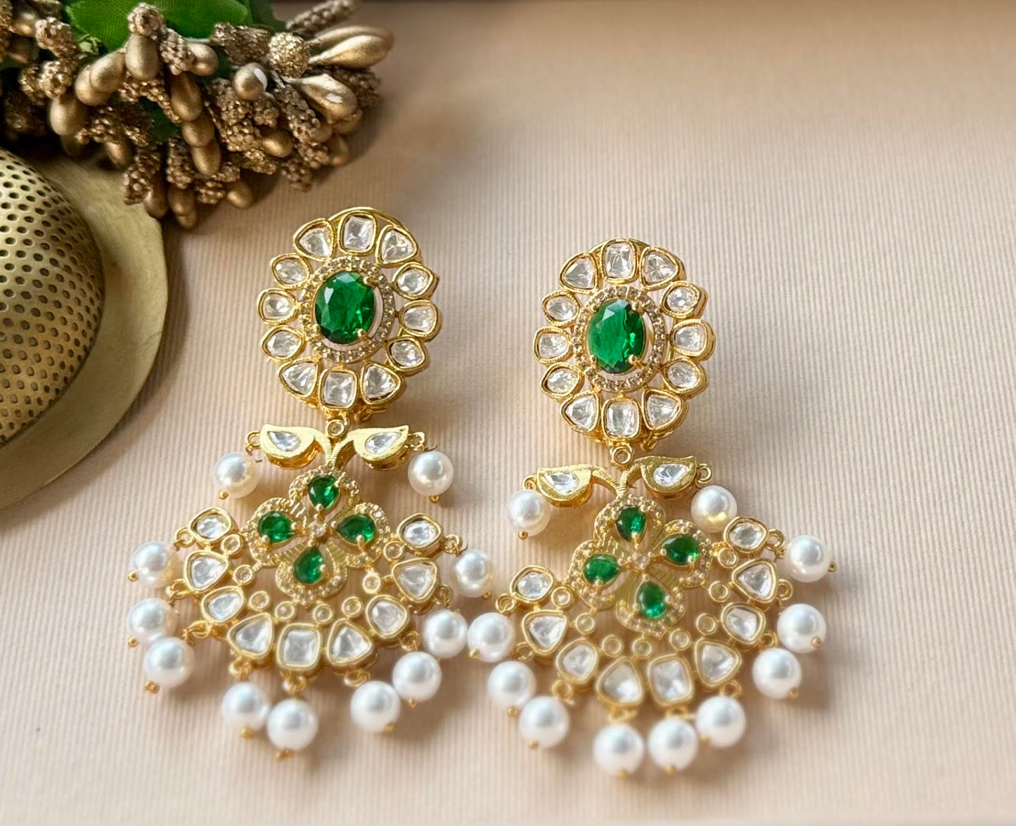 Ruhani Emerald Earrings