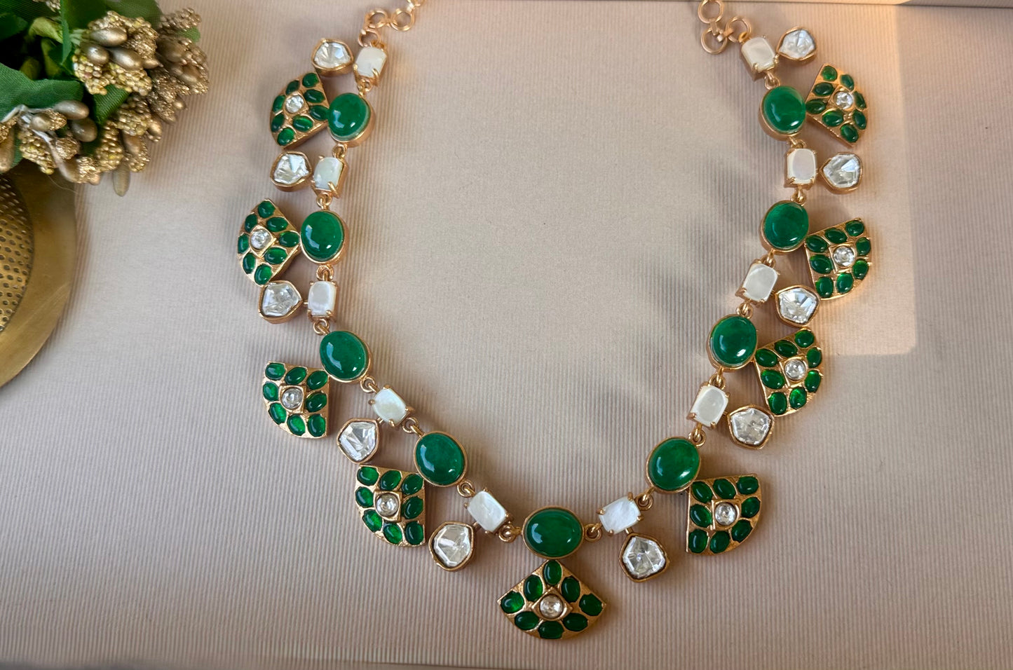 Zaria Emerald Green Jewellery Set