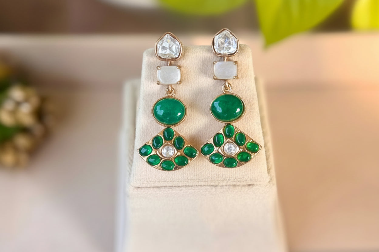 Zaria Emerald Green Jewellery Set